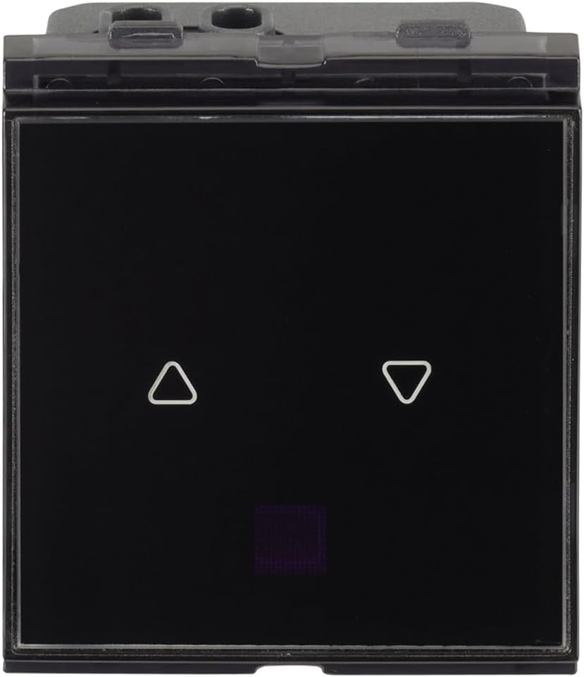Lauritz Knudsen (Formerly L&T Switchgear Business) CB98036SK10 englaze Touch Curtain Control Black Glass With Up to 12 years Warranty | For Homes, Apartments, Commercial Space (Offices/Malls), Hotels