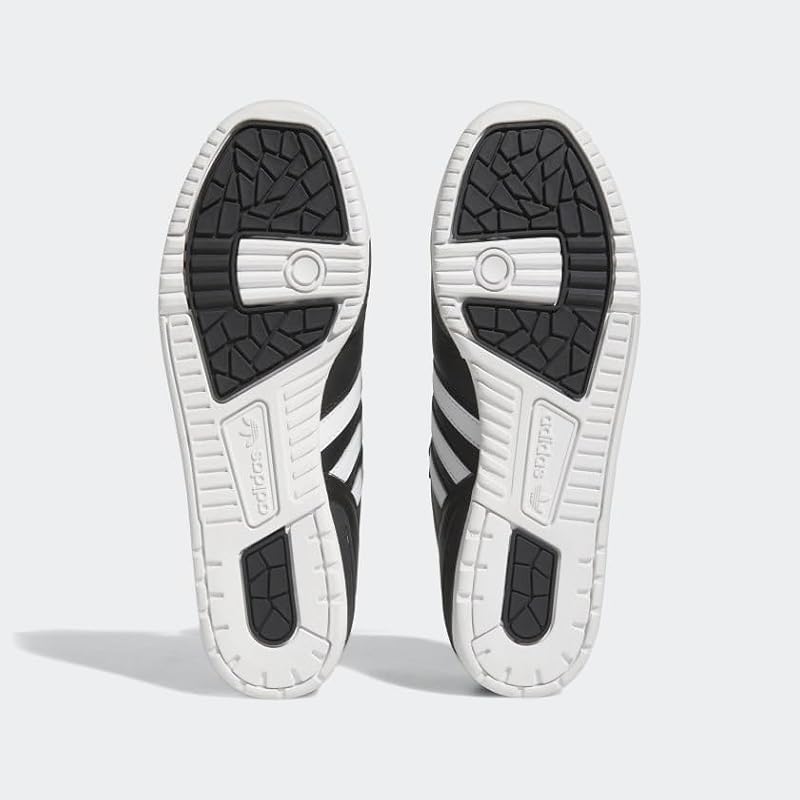 adidas Rivalry Low Shoes Black/White/Black – Leather and synthetic leather upper