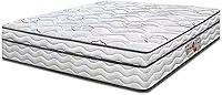 Cama inBox Moderne Colchão King Ortopédico Espuma D45, Branco com Bege, 203x193x25cm, 18kg, Tampo Bordado, Tecido Malha