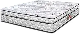 Cama inBox Moderne Colchão King Ortopédico Espuma D45, Branco com Bege, 203x193x25cm, 18kg, Tampo Bordado, Tecido Malha