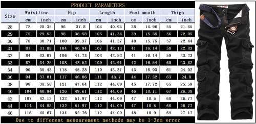 Calça cargo masculina leve para caminhada ao ar livre, 8 bolsos, ajuste relaxado, calça tática para