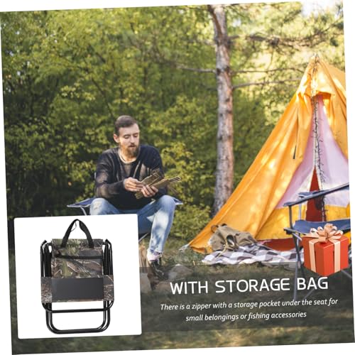 Chaise de camping pliante avec dossier confortable et paquet de rangement intégré