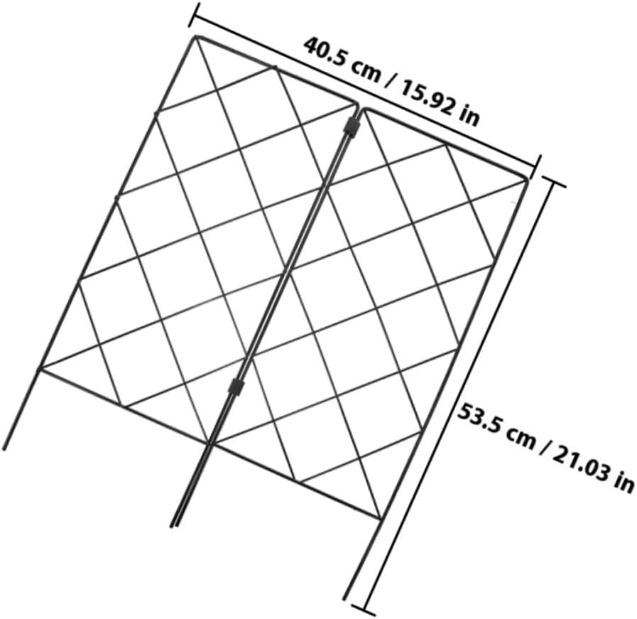 VILLCASE 2pcs Garden Plant Trellis Climbing Plant Support Vine Frame 20x53cm Foldable Vegetable Trellis for Outdoor Gardening and Patio Scaffold