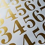 Classic style Die Cut Mailbox Numbers (2 inch, Metallic Gold)