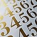 Classic style Die Cut Mailbox Numbers (2 inch, Metallic Gold)
