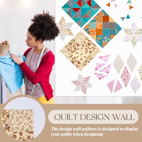 Image of Buryeah 1 Pcs Quilt Design Wall 72 x 60 Inches, No Grid, White