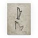 Harp Instrument by Cole Borders, 24x32-Inch Canvas Wall Art