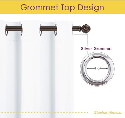 Miniatura 3 de NICETOWN - Cortinas para oscurecer habitaciones, con ojales en la parte superior, ahorro de energía, para hogar, 2 paneles de 34 x 70 pulgadas,
