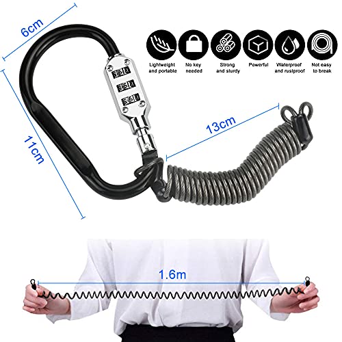 STCRERAG Cavo di Blocco per Casco da Moto 160 cm