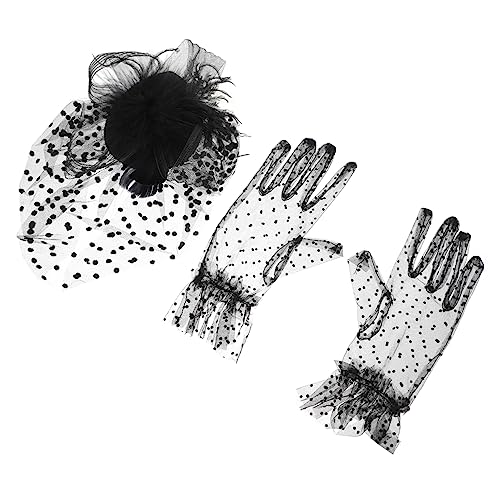 LIFKOME 1セット舞会手袋と礼帽の 女性用おしゃれなヘッドウェア フェステ