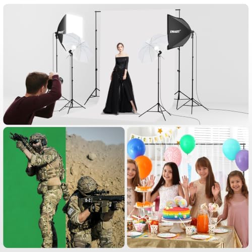 Image of EMART Photography Lighting Kit with 8.5x10Ft Backdrop Stand,10x12 Backdrops