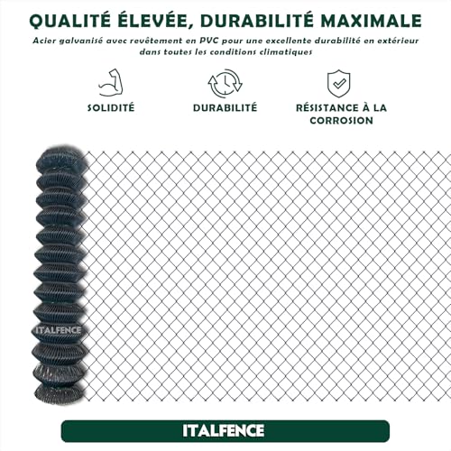 Grillage simple torsion anthracite 200cm pour clôture résidentielle durable de 25m - 4