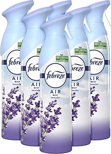 Febreze Air Freshener Spray, Odour Eliminator and Bathroom Freshener, lavender, 1.8 Litre (300 ml x 6)