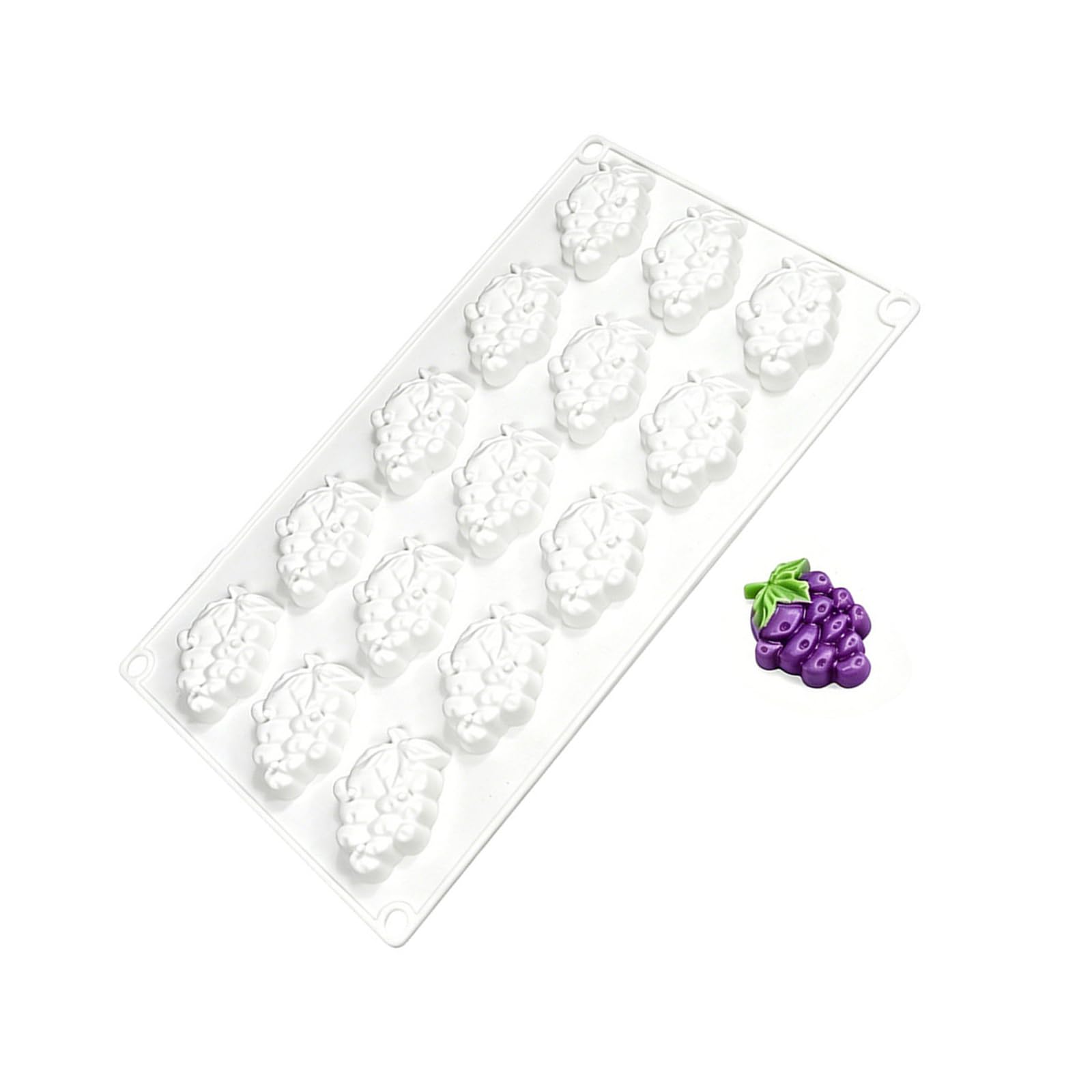 kokdid Flexible Food Grade Silicone Grape Shape Chocolate Molds with 15 Cavities Perfect for Home Baking and Chocolate Making Supplies