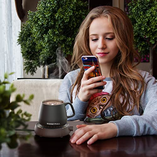 SWEETFULL 20W Mug Warmer Set with Mug and Lid