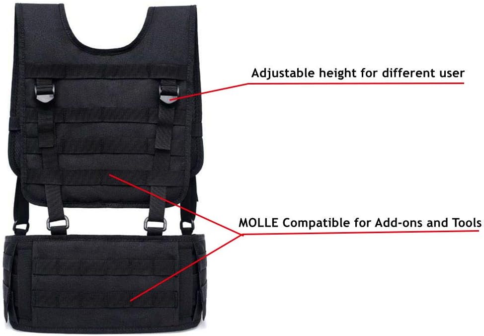Tactical Padded Battle Belt with Detachable Suspender Straps for Patrol Army Training Outdoors Duty