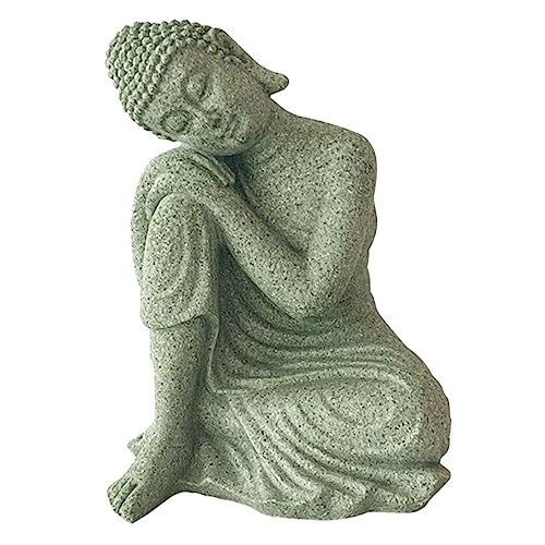 Garneck Statuetta di Buddha che dorme per acquario, statua meditante di Buddha come decorazione elegante per la casa e il giardino, Buddha sdraiato per un'atmosfera rilassante in acquario