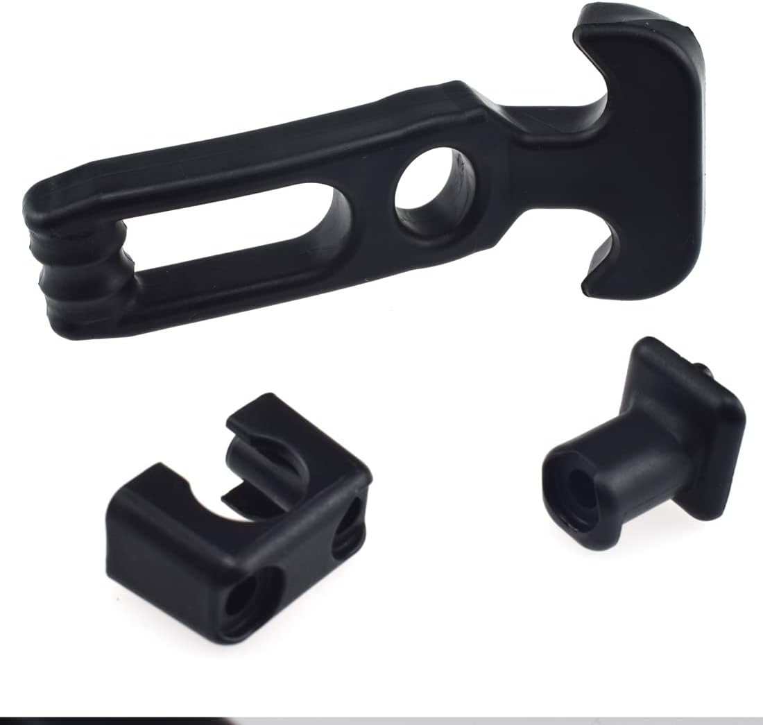 Rubber T-Handle Hasp Flexible Draw Latch with Screwsfor Replacement Toolbox, Cooler, Golf Cart, Hood, Hatch - 4pcs (300N)