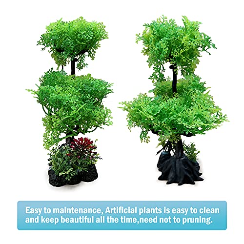 Miukingpet Artificial Aquatic Plants Fishtank Decorations Aquarium Decorations,Applicable To Office And Household Simulation Fish Tank Plants (Green) #TOP4