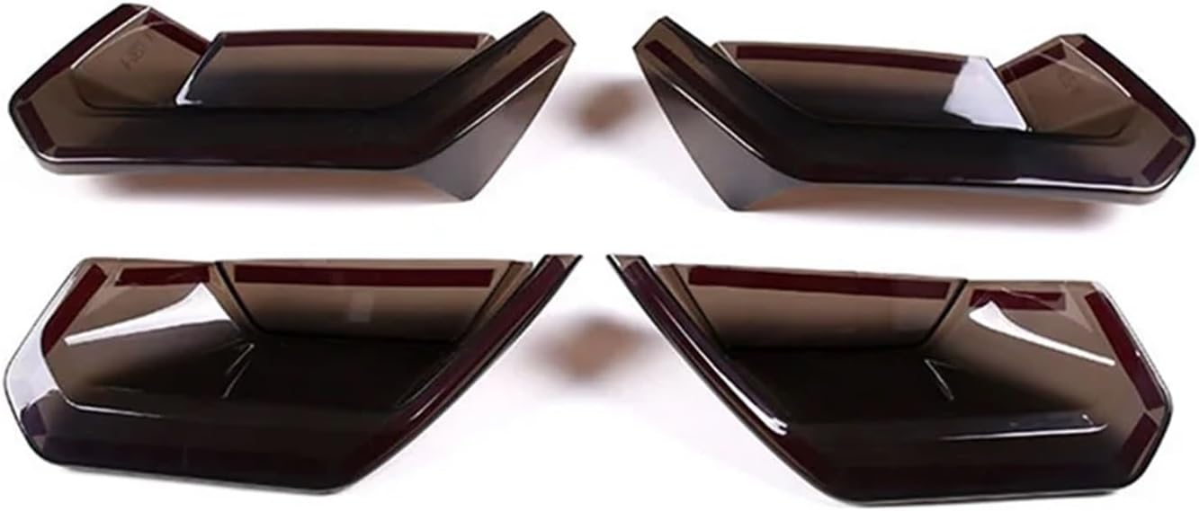 Compatible For Chevy Corvette C7 2014-2019 Car Rear Tail Light Cover Rear Fog Lamp Cover Trim Sticker Accessories - Smoked Black—L48A