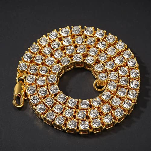 Collier strass rap punk en alliage résistant aux détails soignés