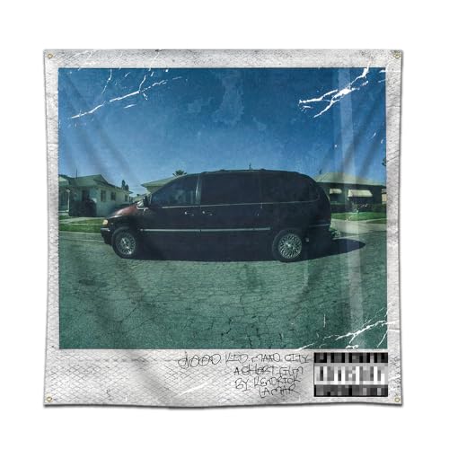 ENMOON Kendrick Flag Lamar Tapestry good kid, m.A.A.d city (Deluxe) Art Music Album Flag Tapestry for Room Aesthetic Living Room Bedroom Dorm Decor 3x3Ft