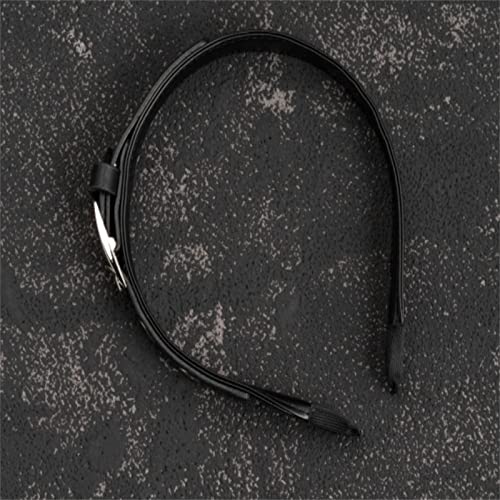 Pu Leather Buckle Headbands Hair Hoop Hair Band Hair Clips For Women Girls Sweet Gothic Lolita Punk Hairpin Hair Accessories (Black 1) #TOP6