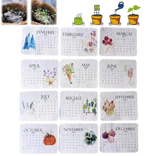 Plantable Seed Calendar 2025, 2025 Calendar, Seed Calendar 2025, Family Calendar 2025, Funny Calendar 2025, Family Planner Calendar 2025, Plantable Ca