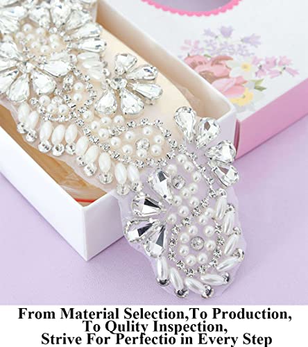 Pardecor Rhinestone Applique Wedding Bridal Sash Belt For Party Dress Crystal Beaded Women's sash for Bridesmaid Gowns(2025)4