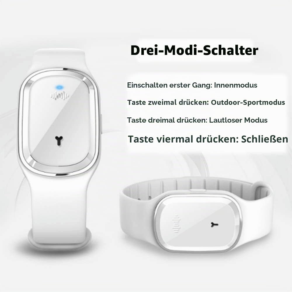 Armbänder Mückenschutz Ultraschall, elektronische Anti-Mücken-Armbanduhr mit USB-Aufladung/wasserdicht/wiederverwendbar/tragbar für Outdoor-Camping-Wandern(Schwarz(ohne Zeitanzeige))