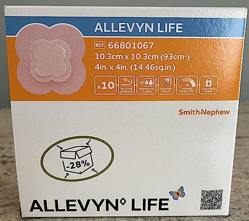 Smith+Nephew ALLEVYN Life Wound Dressing 4 in X 4 in Box of 10
