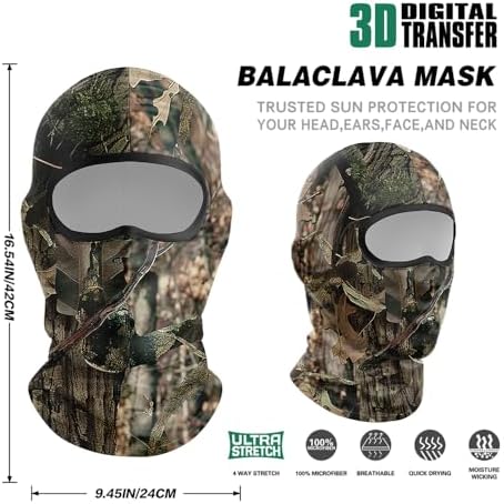 Breathable Camouflage Balaclava Mask Men for Hunting Hunter Hiking Cycling Motorcycle Ski Snowboard Summer Winter Outdoor Sports LCS-QT-40 — view 2