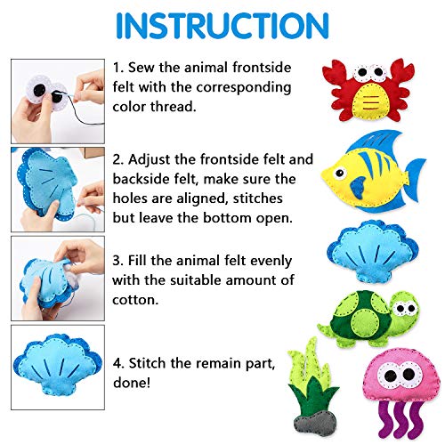 WATINC 6 Confezione da Cucito in Feltro per