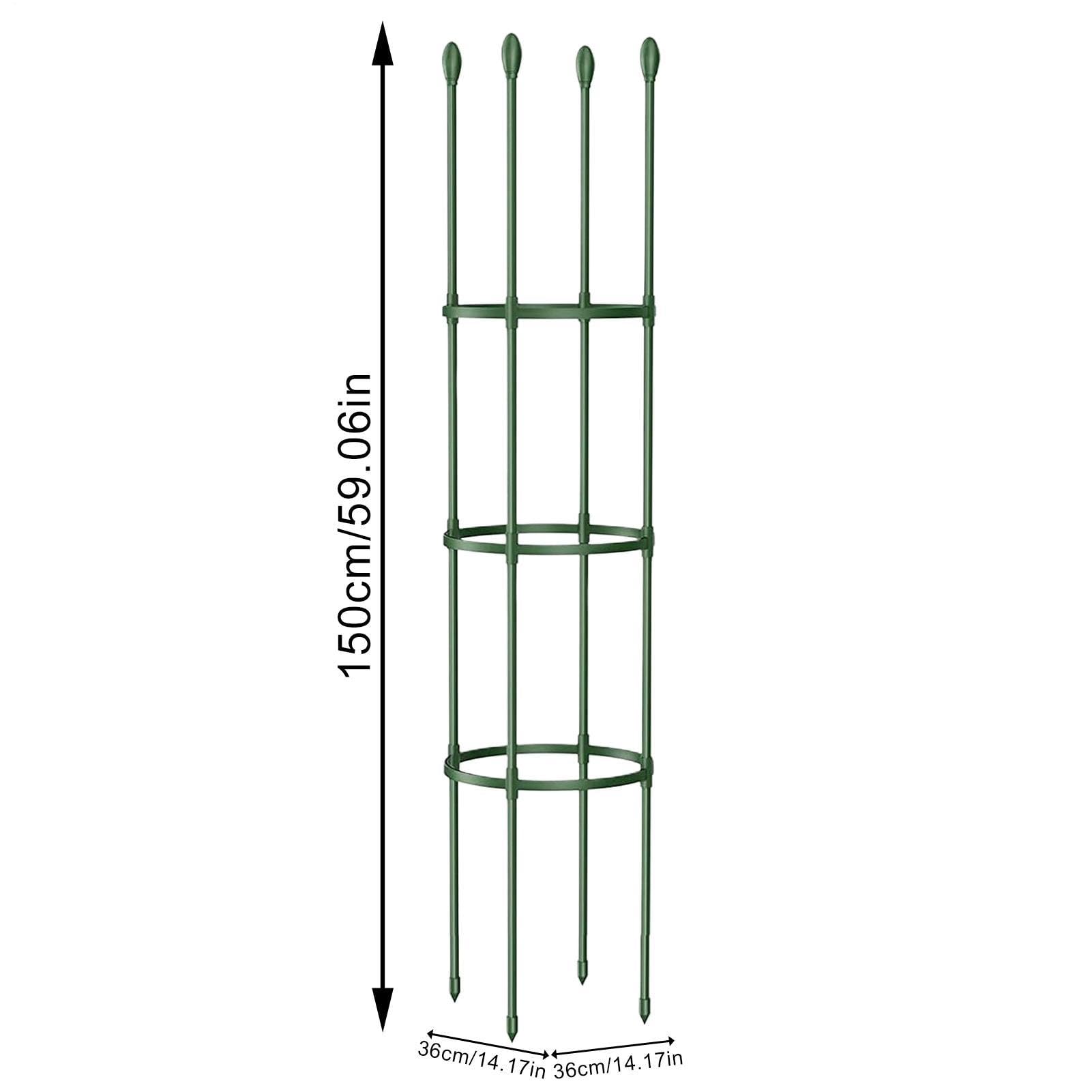 Traliccio per Pomodori Supporto Regolabile per Piante 3 Pezzi fino a 124 cm