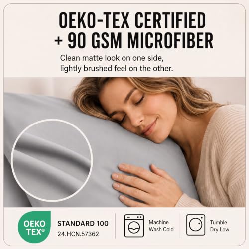 Image of CozyLux 6-Piece King Size Sheet Set, Fits 18-21 Inch Mattresses, Oeko-TEX