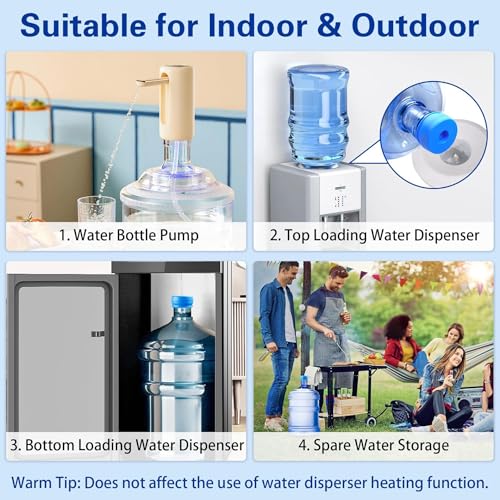 GoodTool 3-Pack Water Bucket Lids, Reusable Silicone Non-Spill Bottle Lids, Water Bottle Caps Fits 55mm Wide Mouth, 3-5 Gallon Water Jug Covers