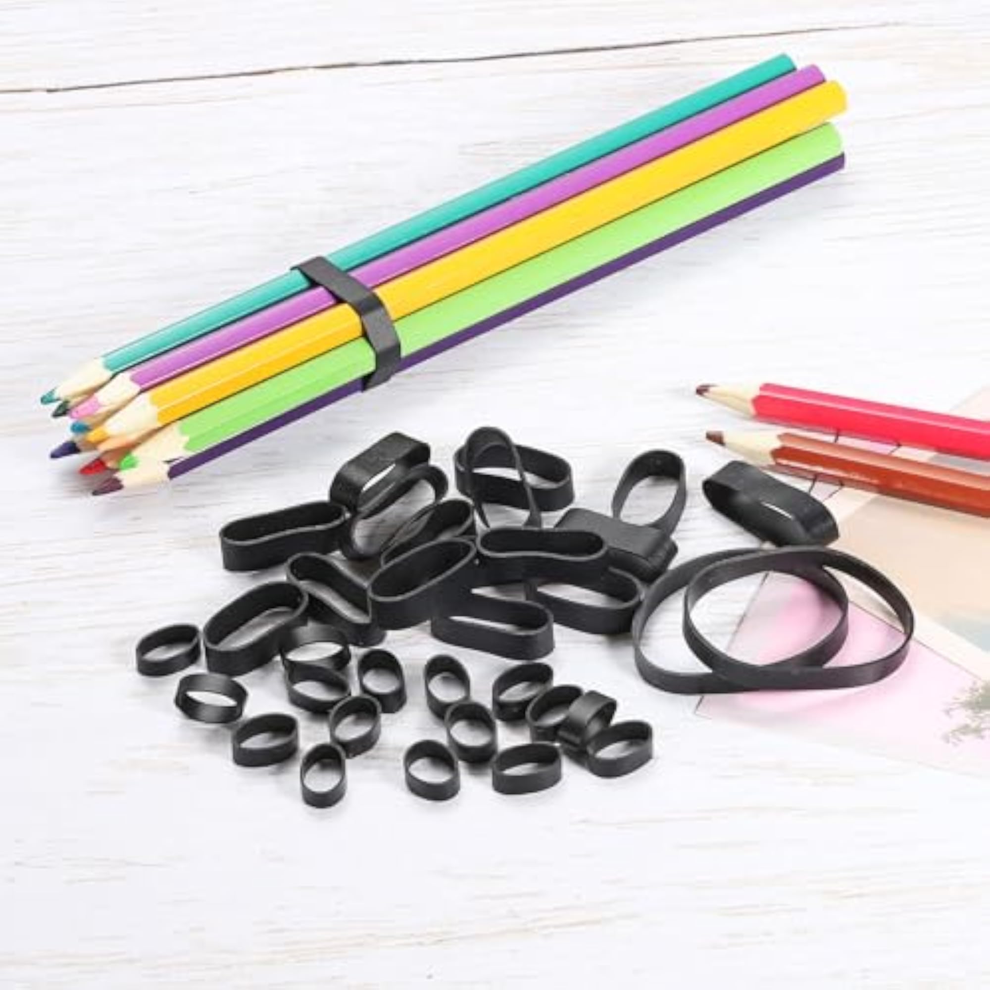 200pcs Silicone Rubber Bands for Rings