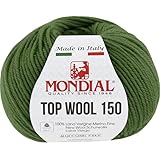  Top Wool 150 de Mondial en pelotes de 50 g et 150 m (vert foncé (617)