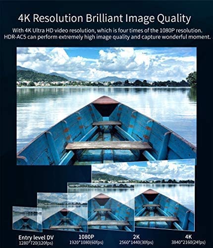 Ordro 4K Camcorder Video Camera, Ac5 Uhd Digital Camcorder With 12X Optical Zoom 1080P 60Fps Wifi Vlog Camera Camcorder With Microphone, Video Light, Wide Angle Lens And 64G Sd Card… #TOP2