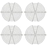Grelhas de filtro de ventilador de caixa de computador de 172 mm, capa de proteção de dedo, cor prata - pacote com 4