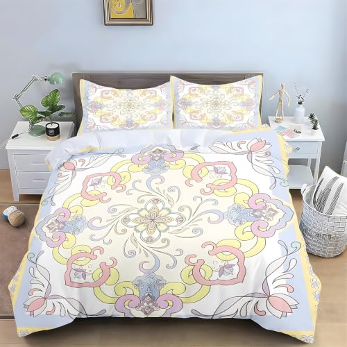 Housse de couette 220x240 lianes pour une chambre parentale zen couleur violette - 2