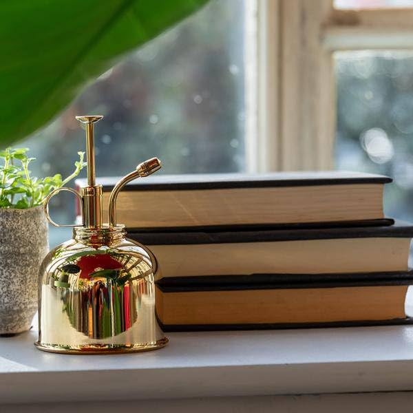 Pulvérisateur pour plantes en cuivre - 0,3 l - Arrosoir en métal avec fine brume - Vaporisateur pratique pour plantes d'intérieur et culture - Intérieur et extérieur