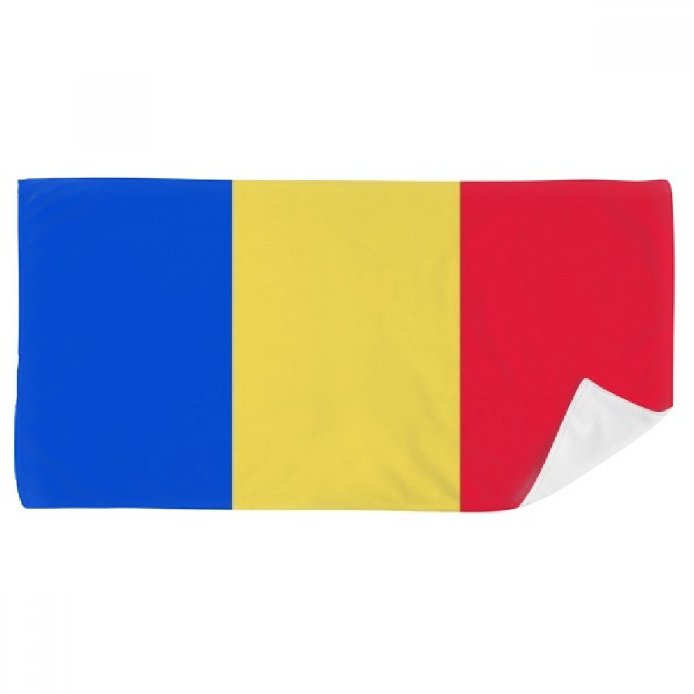 Serviette Roumanie 35x70cm drapeau national tricolore pour le bain