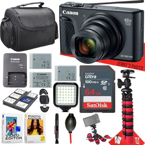 Canon PowerShot SX740 HS Digital Camera + 64GB Memory