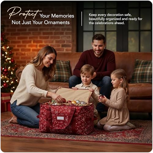 image for Covermates Keepsakes Adjustable Ornament Storage Bag – Heavy-Duty Po