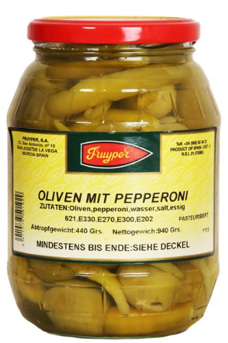 Oliven mit Peperoni von Fruyper - 440 g Cover