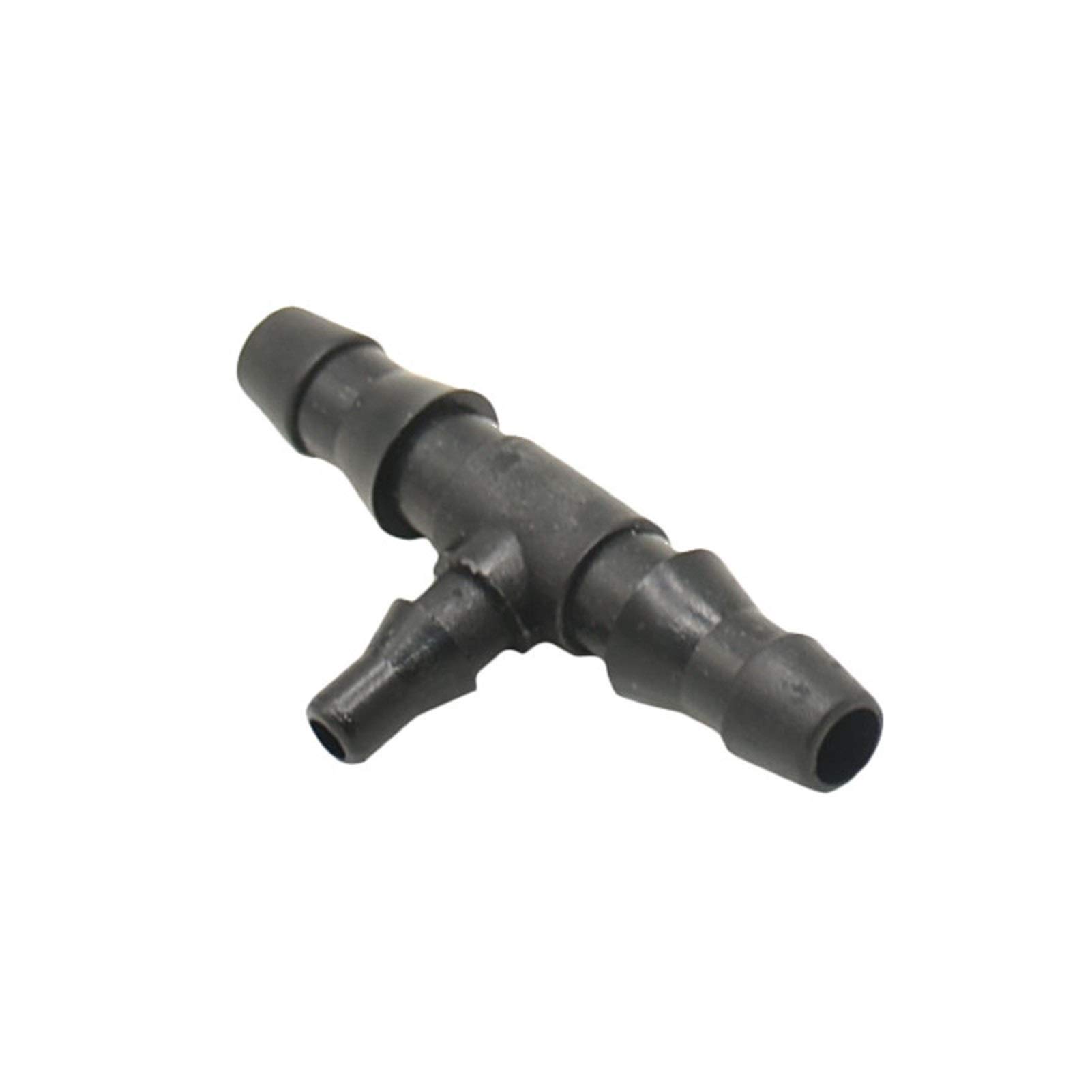 Schlauchverbinder 1/4" bis 1/8" Reduzierender Dreiwege-Wasserteiler 4/7 bis 3/5 Schlauch-Dreiwege-Widerhakenverbinder 15 (Farbe: Schwarz)