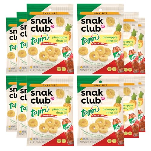 Snak Club Pineapple Rings, Tajin Chili & Lime Seasoned, Sweet