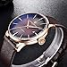 Pagani Design Fashion Men's Waterproof Stainless Steel Automatic Mechanical Watch, Date Display and Brown Leather Strap (Golden Purple)