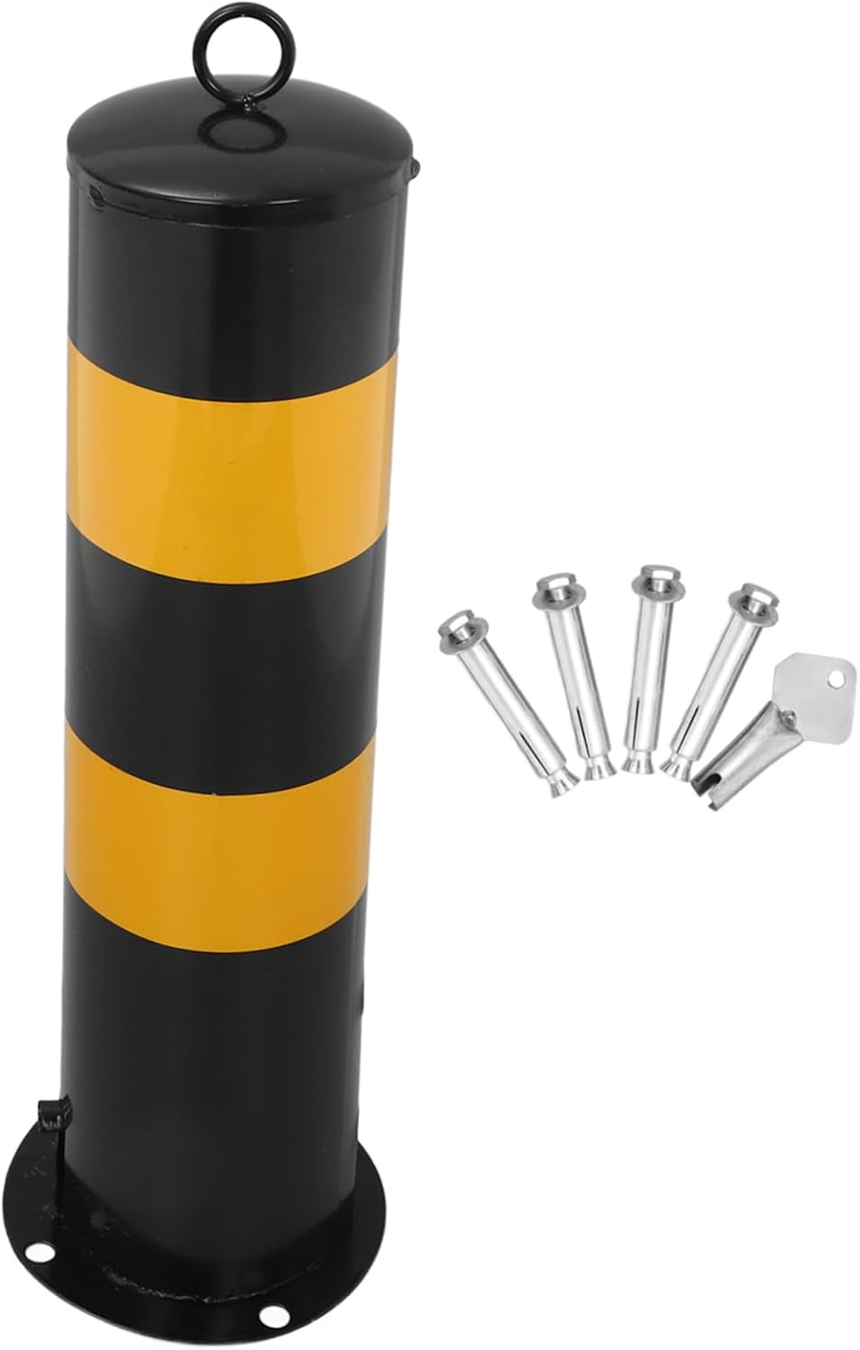 Cabilock Driveway Security Post Barrier High Heavy Duty Traffic Warning Column for Driveway Guard for and Parking Applications Single Unit